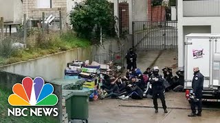'Shocking' Video Shows Mass Arrest Of French High School Students | NBC News