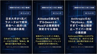 AI テクノロジーニュース: 2026年4月15日水曜日 10:22 #QixNewsAI