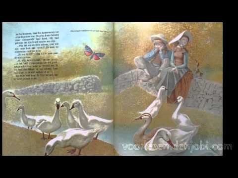 De Ganzehoedster - Sprookje van De gebroeders Grimm met plaatjes
