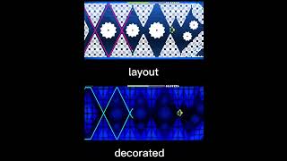 aquamarine layout vs decorated #showcase #bot #fypシ゚viral #gd #geometrydash #gaming #demon #geometry