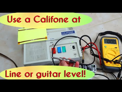 Use a Califone at line or guitar level with a home made attenuater