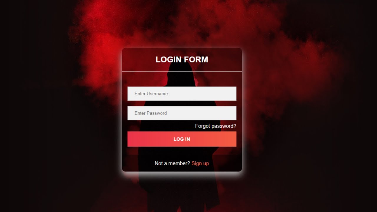 How to Create Transparent Login Form using HTML and CSS