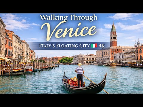 Пешеходная экскурсия по Венеции, Италия 2025 – Исследуйте каналы в 4K