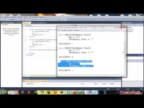 Creare una calcolatrice con visual basic 2010
