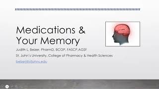 Care Connection Webinar: Medications and Your Memory