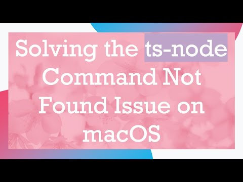 Solving The Ts Node Command Not Found Issue On Macos