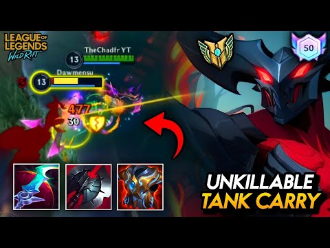Wild Rift: THE UNKILLABLE TANK CARRY RED KAYN BUILD!! 💪🗿
