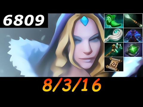 Dota 2 Crystal Maiden 6809 MMR 8/3/16 (Kills/Deaths/Assists) Ranked Full Gameplay