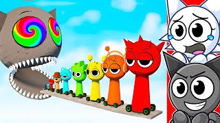 GIANT GRAY vs SPRUNKI CARS!!!