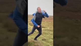 Jumping into the craziest wind storm! #shorts