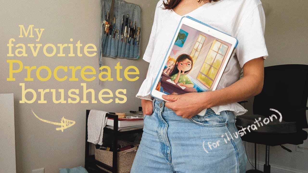 How I Illustrate using FREE Procreate brushes