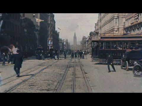 San Francisco 1906 in Color [60fps, Remastered] w/sound design added