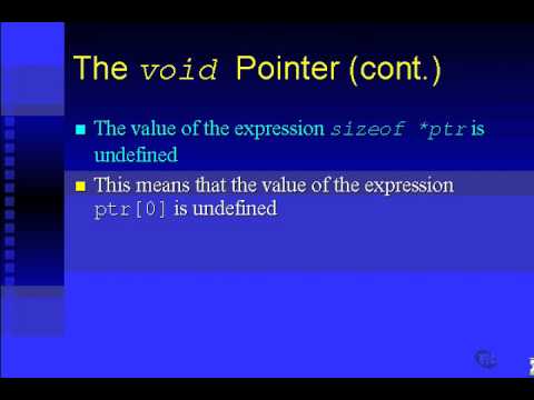 1801 C programming Advanced pointers