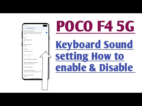 POCO F4 5G Keyboard Sound setting How to enable & Disable