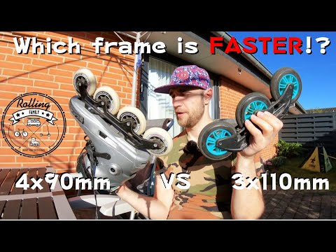 Which inline skate frame is faster!? 4x90mm or 3x110mm?