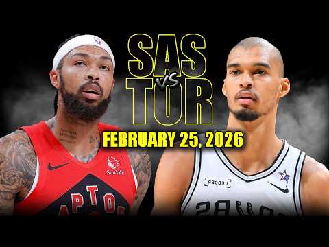San Antonio Spurs vs Toronto Raptors Full Game Highlights – February 25, 2026 | NBA Season