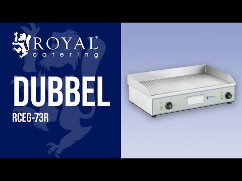 Video - Dubbel - Elektrische grill - 400 x 730 mm - Royal Catering - 2 x 2,200 W