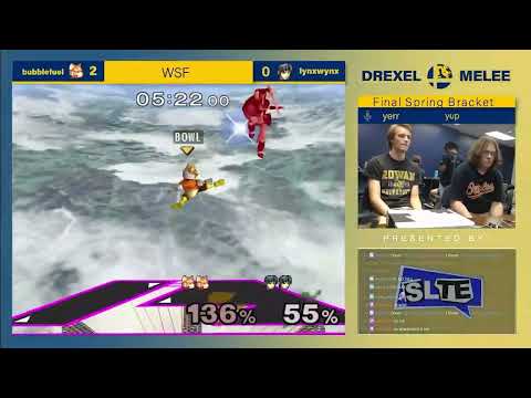 Drexel Melee Practice Spring '23 #2 | Bubblefuel (Fox) vs lynxwyx (Falcon, Marth) GFs
