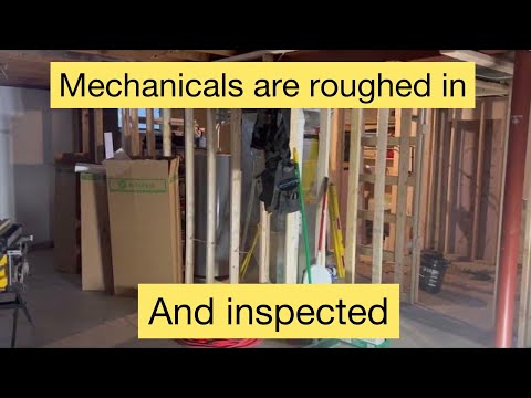 Basement remodel:  Mechanicals are roughed in and inspected  part 4