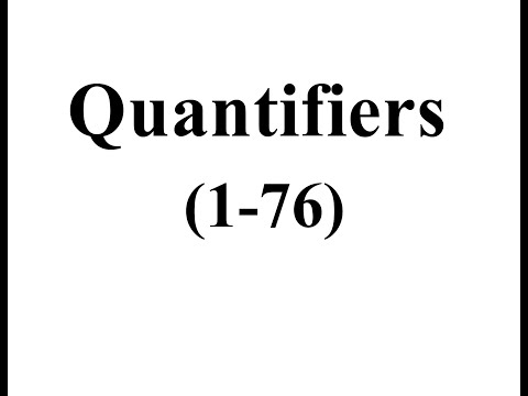 İngilis dili, Toplu 1, Quantifiers (1-76 tests)