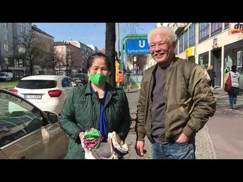 ANH CHỊ YẾN KHANH TẶNG KHẨU TRANG TẠI BERLIN