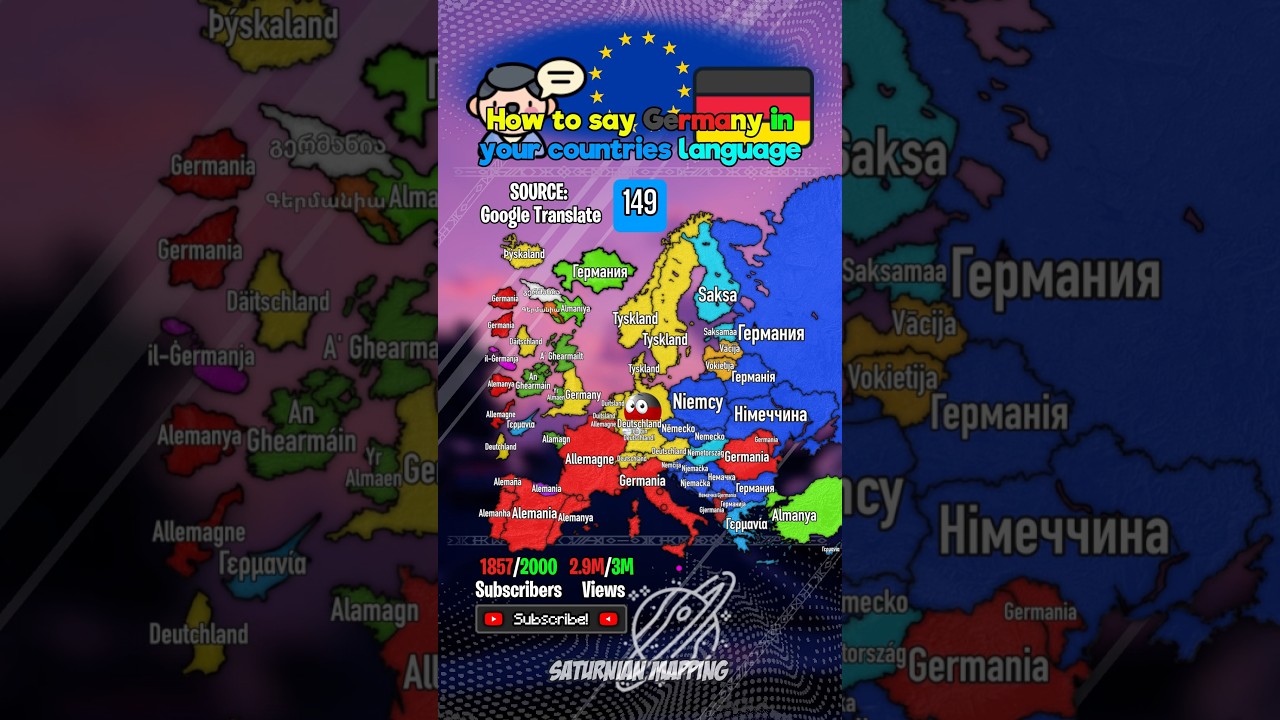 How to say Germany in your countries language #mapping #geography #shorts #countryballs #maps