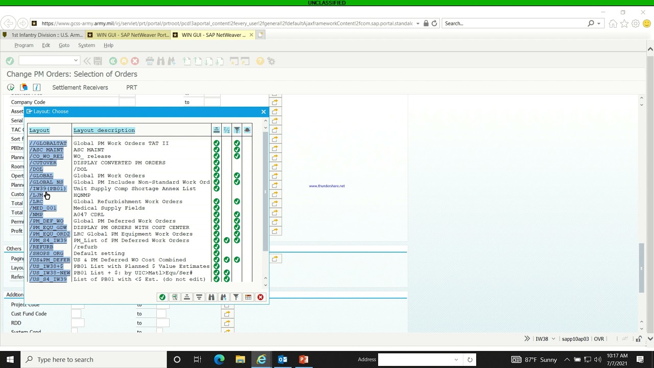 GCSS ARMY - How to modify PB01 work orders