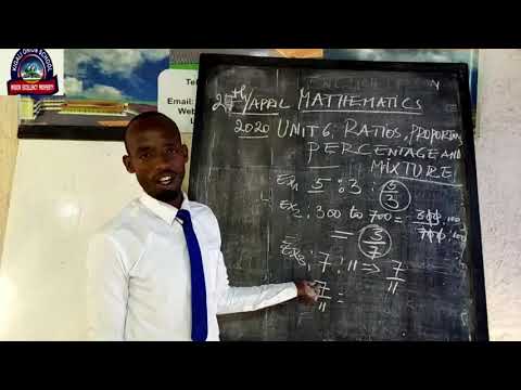 Mathematics lesson P6 (27/4/2020): Unit.6: Ratios/ ORION SCHOOL KIGALI