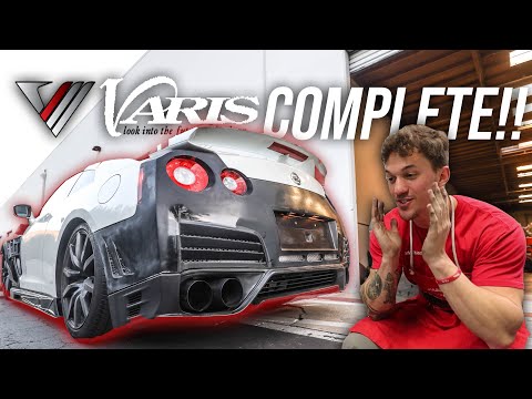 INSTALLING VARIS R35 GTR WIDEBODY KIT PT. 3 INSTALLING SIDESKIRTS & REAR BUMPER | BUILD SERIES EP. 6