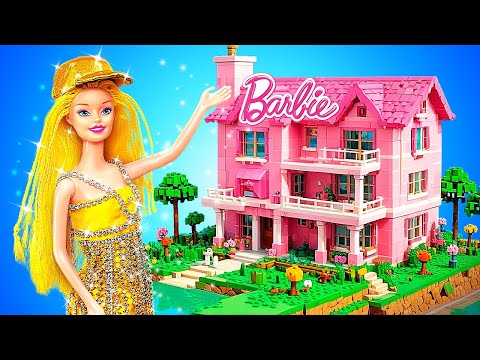 Cool Lego House for My Doll! Crafts & Hacks for my Rich Barbie Doll by 123 GO!