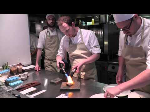 Frantzén prepares meat at Restaurant Frantzén, Stockholm