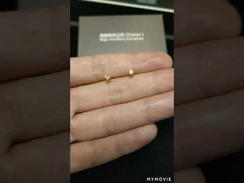 俐格珠寶 純金9999 黃金蘇聯鑽耳環 純金鋯石耳環 款號GE3078