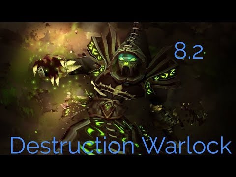 BFA: 8.2 DESTRUCTION WARLOCK PVP BG - BIG CHAOS BOLTS -DESTRO BURST