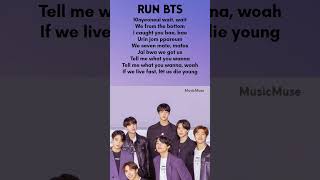 Download lagu Run - BTS lyrics  @BTS #lyrics #songlyrics #bts #runbts mp3