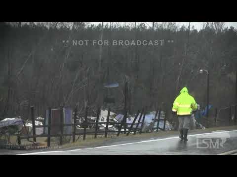 02-03-2022 Sawyerville, AL - Destroyed Structure and Emergency Vehicles