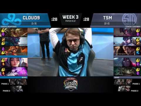 EPIC C9 (Jensen Irelia) VS TSM (Bjergsen Darius) Highlights   2018 NA LCS Summer W3D1
