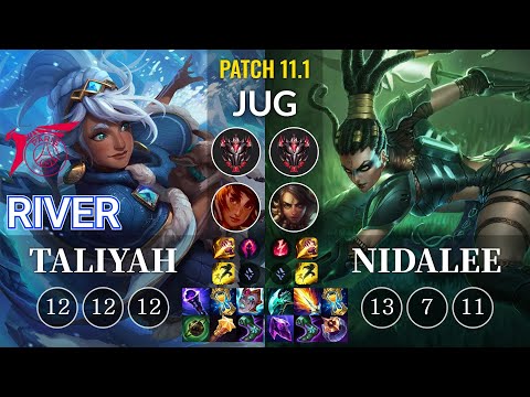 TLN River Taliyah vs Nidalee Jungle - KR Patch 11.1