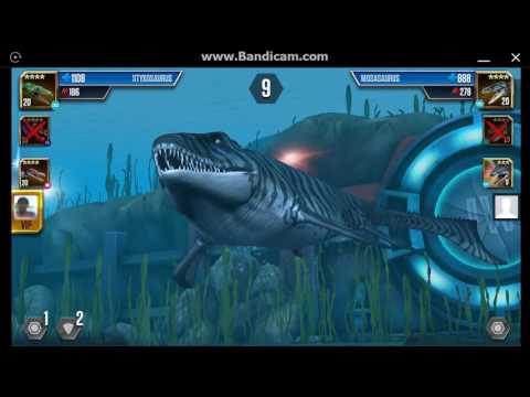 Jurassic World: The Game - Aquatic Player Duel Battle 58 - LIOPLEURODON VS MOSASAURUS And EDESTUS!