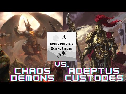 Chaos Demons Vs. Adeptus Custodes Warhammer 40k Live Chapter Approved 25-26 Battle Report