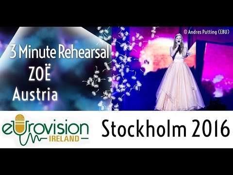 Eurovision Austria: Second rehearsal for Zoë from Austria with 'Loin d'ici'