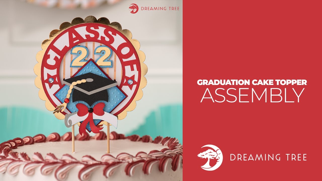 SVG File - Graduation Cake Topper - Assembly Tutorial (For Cricut, Silhouette, and ScanNCut)