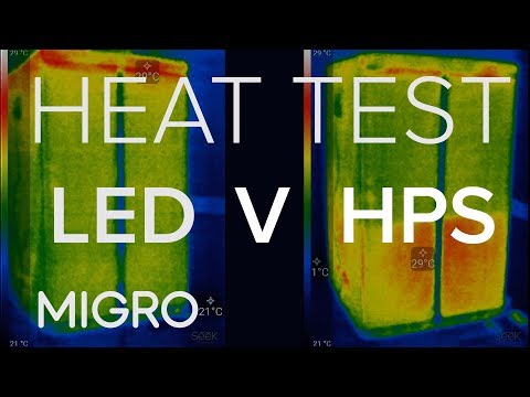 LED VS HPS heat test - 600W HPS vs 400W LED
