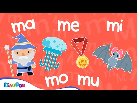 Sílabas MA ME MI MO MU | VOCABULARIO para niños 👦👧 | DinoPeq 🦖