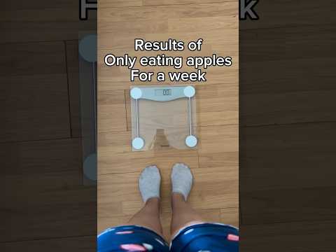 I ate only apples for 7 days to lose weight 🍎 #applediet #weightlossjourney