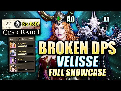 VELISSE'S DMG is CRAZY! A0 Showcase - FULL GEAR RAID 1-22 GUIDE w/ Zelus ⁂ Watcher of Realms