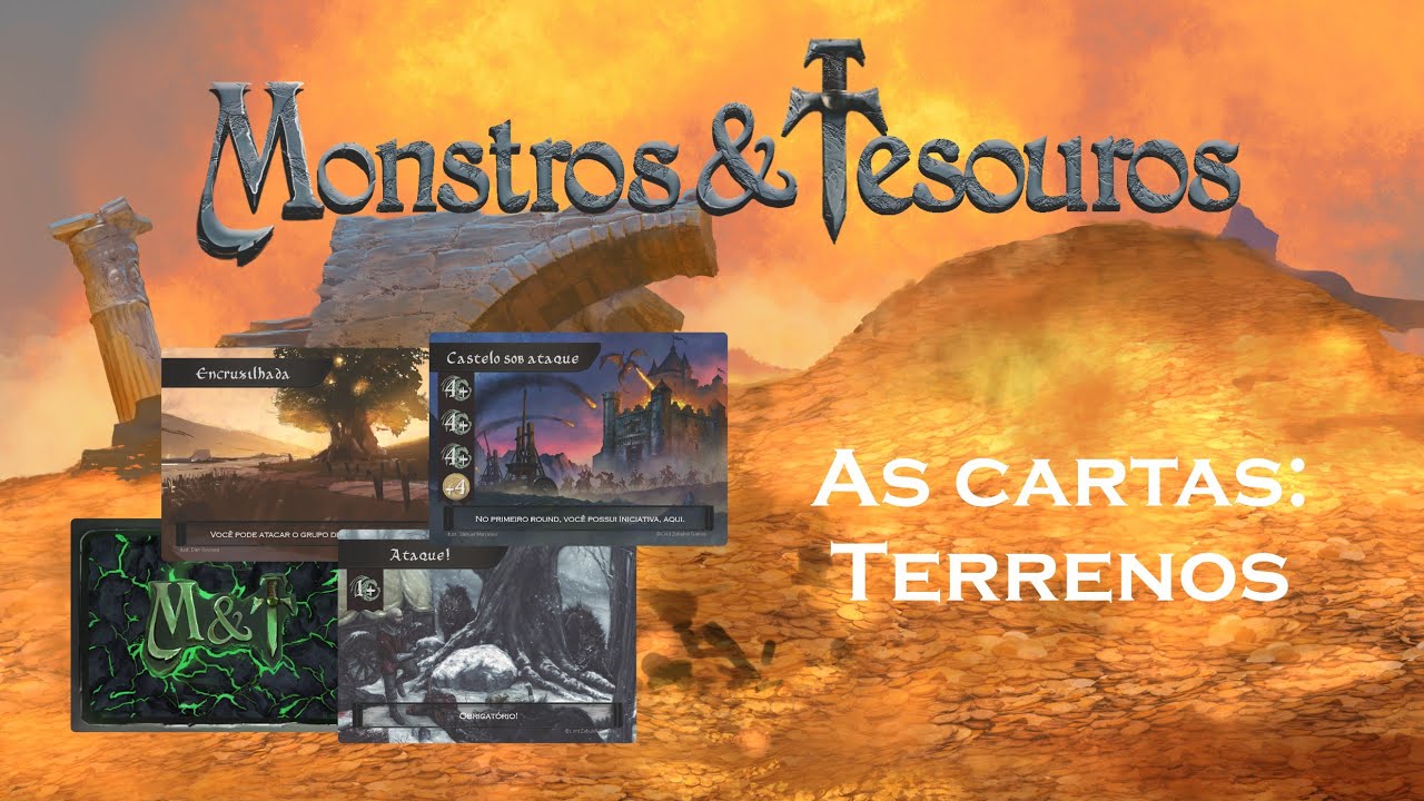 Monstros & Tesouros - explicação das cartas de Terreno