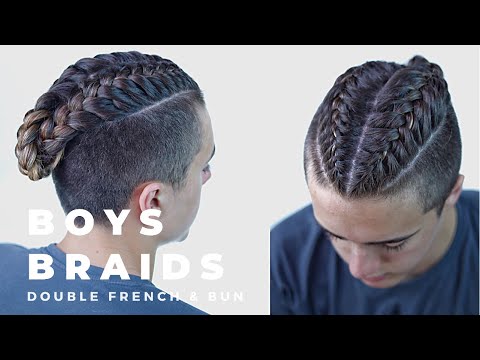 BOYS BRAIDS - Double french braid into a Bun | Trencita Johnson