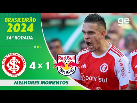 Gols e lances de Internacional x Red Bull Bragantino
