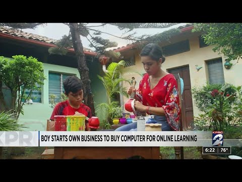 One Good Thing: Boy starts own business to buy computer for online learning