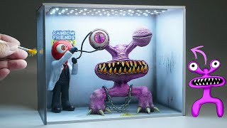 Diorama of realistic Rainbow Friends Pink In the Laboratory